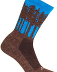 SockGuy Treeline Wool Socks - 6" Brown/Blue Large/X-Large