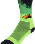 SockGuy Off the Grid Crew Socks - 6" Green/Black/Brown Large/X-Large - The Bike Hub