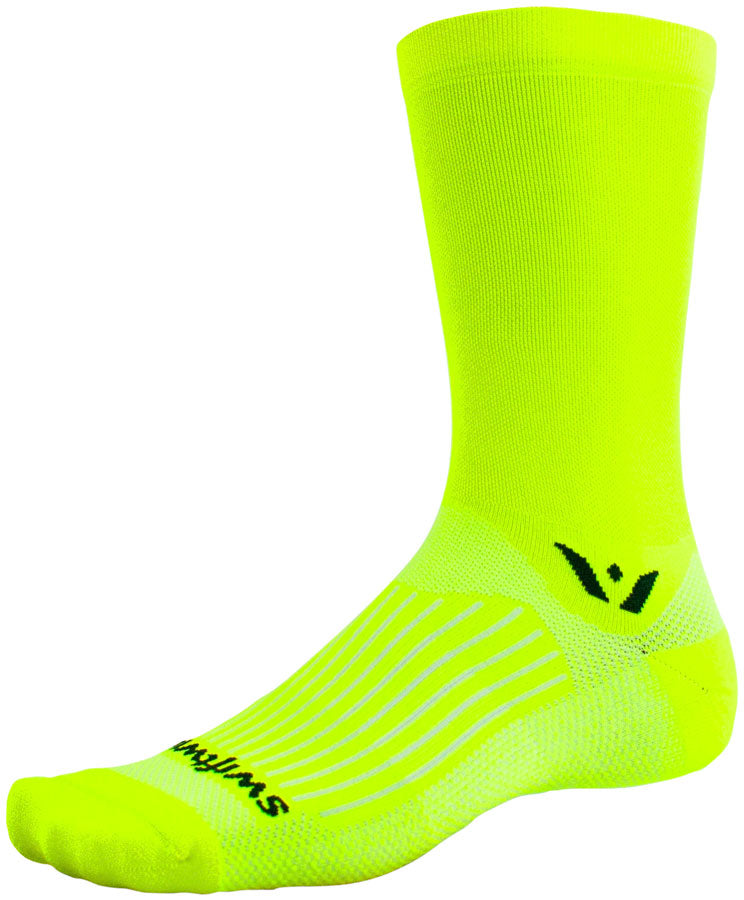 Swiftwick Aspire Seven Socks - 7&quot; Hi-Viz Yellow Large