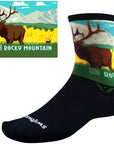 Swiftwick Vision Six Impression National Park Socks - 6" Rocky Mountains Small