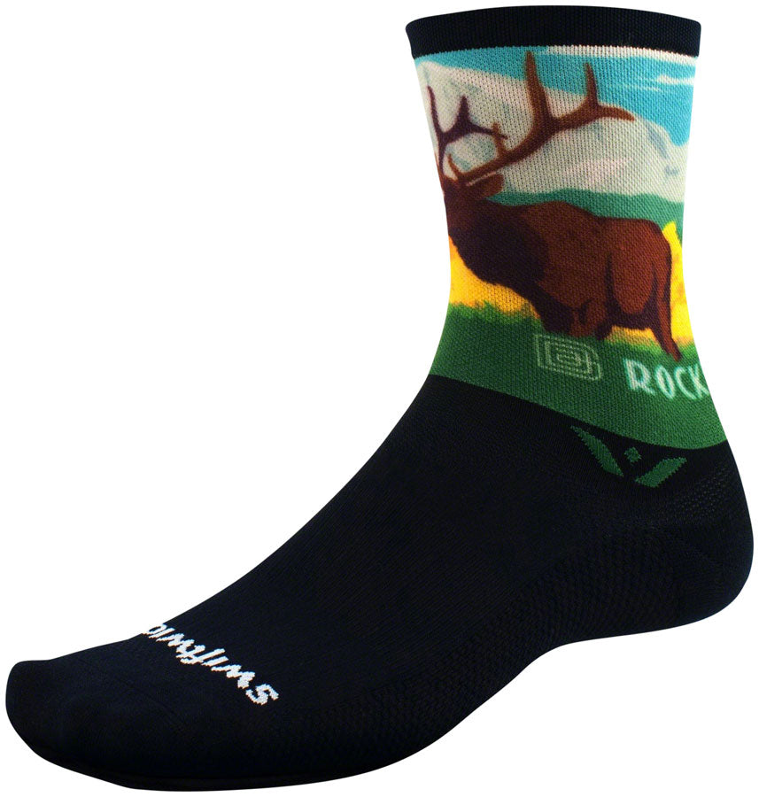 Swiftwick Vision Six Impression National Park Socks - 6&quot; Rocky Mountains Medium