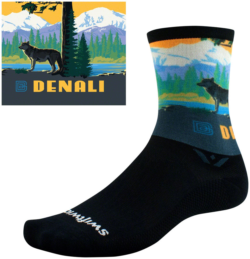 Swiftwick Vision Six Impression National Park Socks - 6&quot; Denali Small