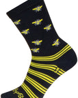 SockGuy Buzz Crew Socks - 6" Black/Yellow Large/X-Large