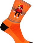 SockGuy Funky Monkey Crew Socks - 6" Orange/Red/Brown Large/X-Large