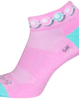 SockGuy Channel Air Pearls Classic Low Socks - 1" Pink/Blue Womens Small/Medium