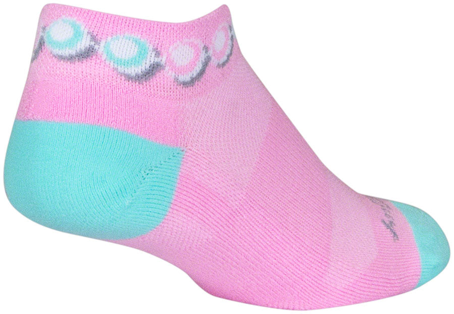 SockGuy Channel Air Pearls Classic Low Socks - 1&quot; Pink/Blue Womens Small/Medium