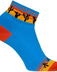 SockGuy Desert Classic Low Socks - 2" Blue/Orange/Gold Womens Small/Medium