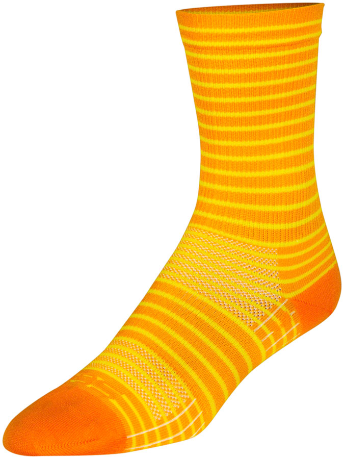 SockGuy Gold Stripes SGX Socks - 6 inch Gold Large/X-Large
