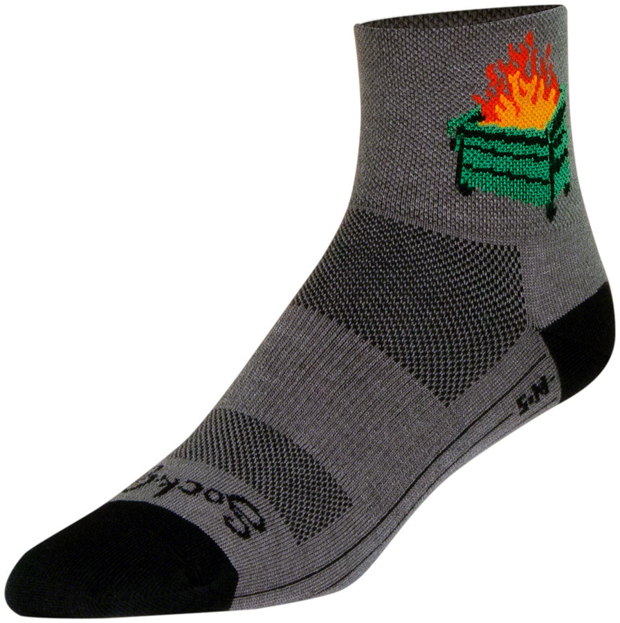 SockGuy 2020 Classic Socks - 3&quot; Gray/Black Small/Medium