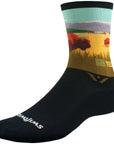 Swiftwick Vision Six Impression National Park Socks - 6" YLWstone Bison XL