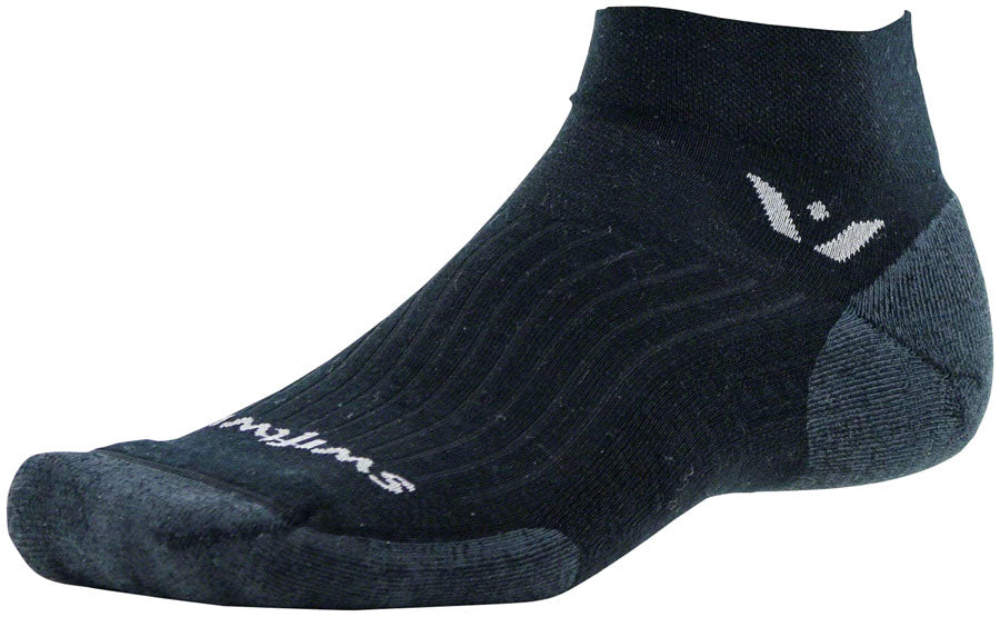 Swiftwick Pursuit One Wool Socks - 1&quot; Black X-Large