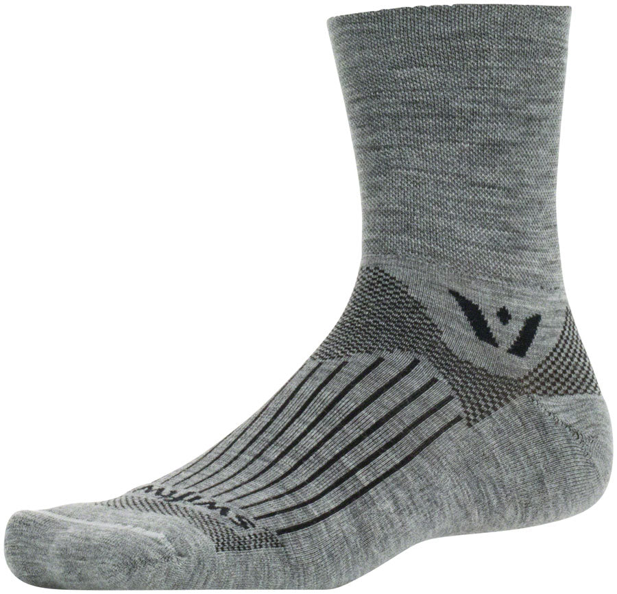 Swiftwick Pursuit Four Wool Socks - 4&quot; Heather Large