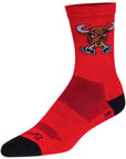 SockGuy Crew Bullish Socks - 6 inch Red Small/Medium