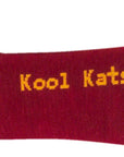 SockGuy Crew Kool Kats Socks - 6 inch Burgundy Small/Medium