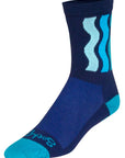 SockGuy Crew Ripple Socks - 6 inch Blue Small/Medium