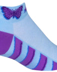 SockGuy Classic Flutterby Socks - 1" Light Blue Small/Medium