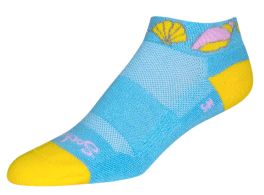 SockGuy Classic Shells Socks - 1&quot; Blue Large/X-Large