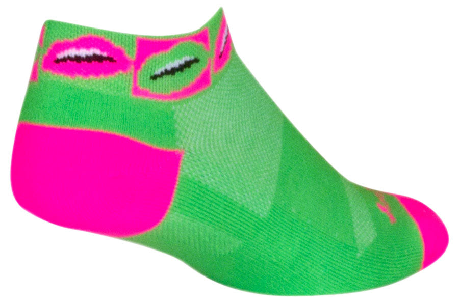 SockGuy Classic Smooch Socks - 1&quot; Green Small/Medium