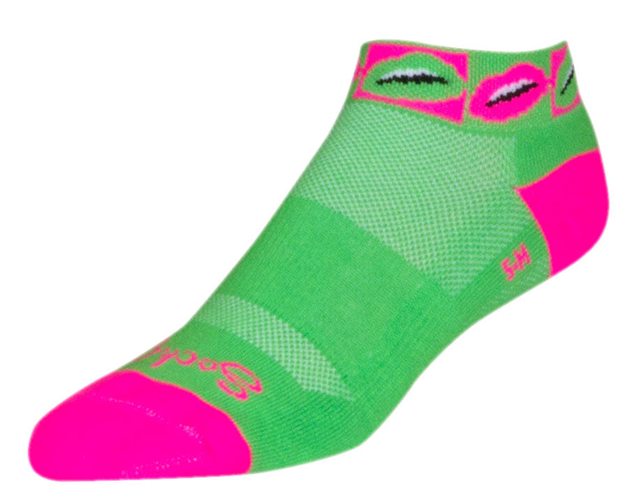 SockGuy Classic Smooch Socks - 1&quot; Green Large/X-Large