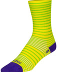 SockGuy SGX Yellow Stripes Socks - 6 inch Yellow Small/Medium