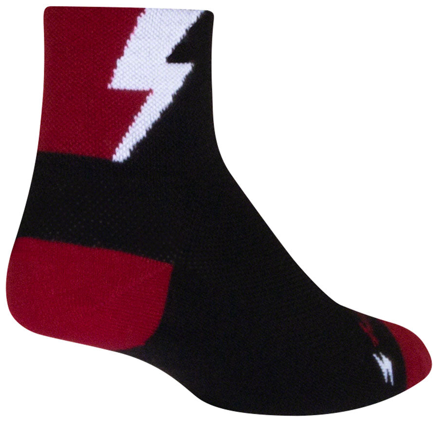SockGuy Classic Bolt Socks - 3&quot; Red Large/X-Large
