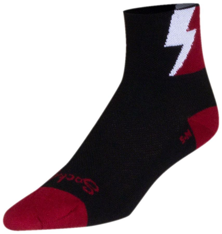 SockGuy Classic Bolt Socks - 3&quot; Red Large/X-Large