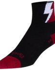 SockGuy Classic Bolt Socks - 3" Red Large/X-Large