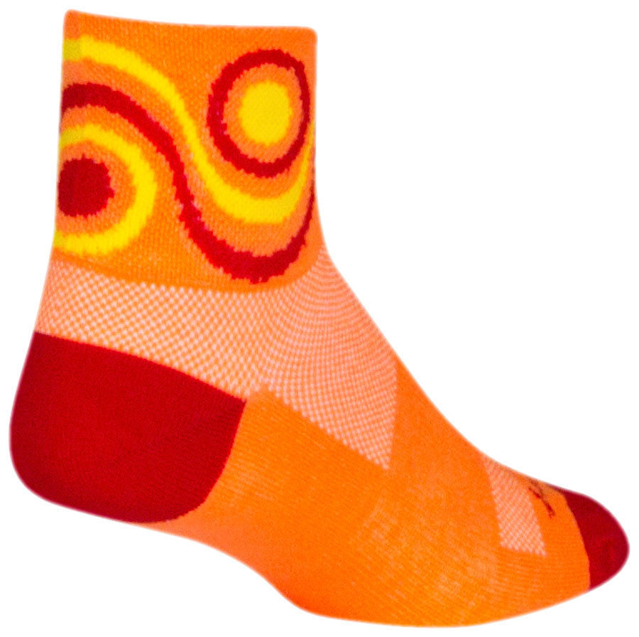 SockGuy Classic Flow Socks - 3 inch Orange Small/Medium
