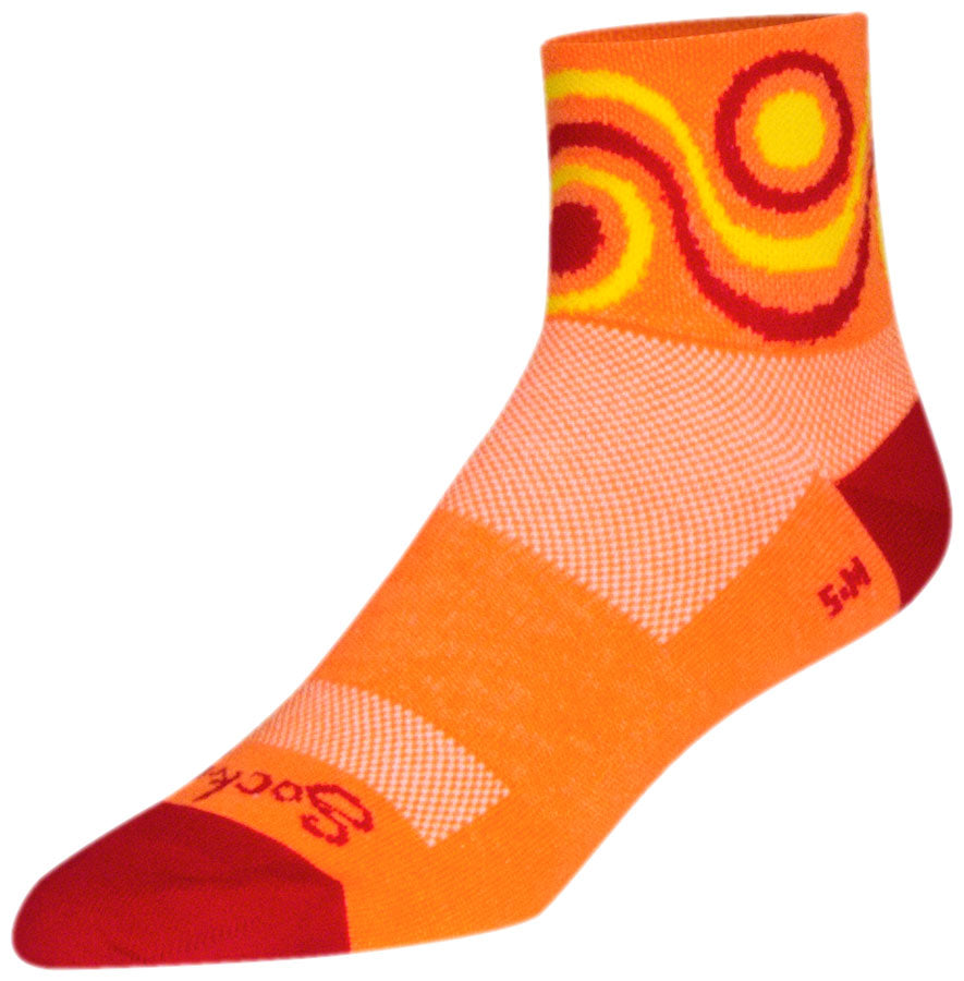 SockGuy Classic Flow Socks - 3&quot; Orange Small/Medium