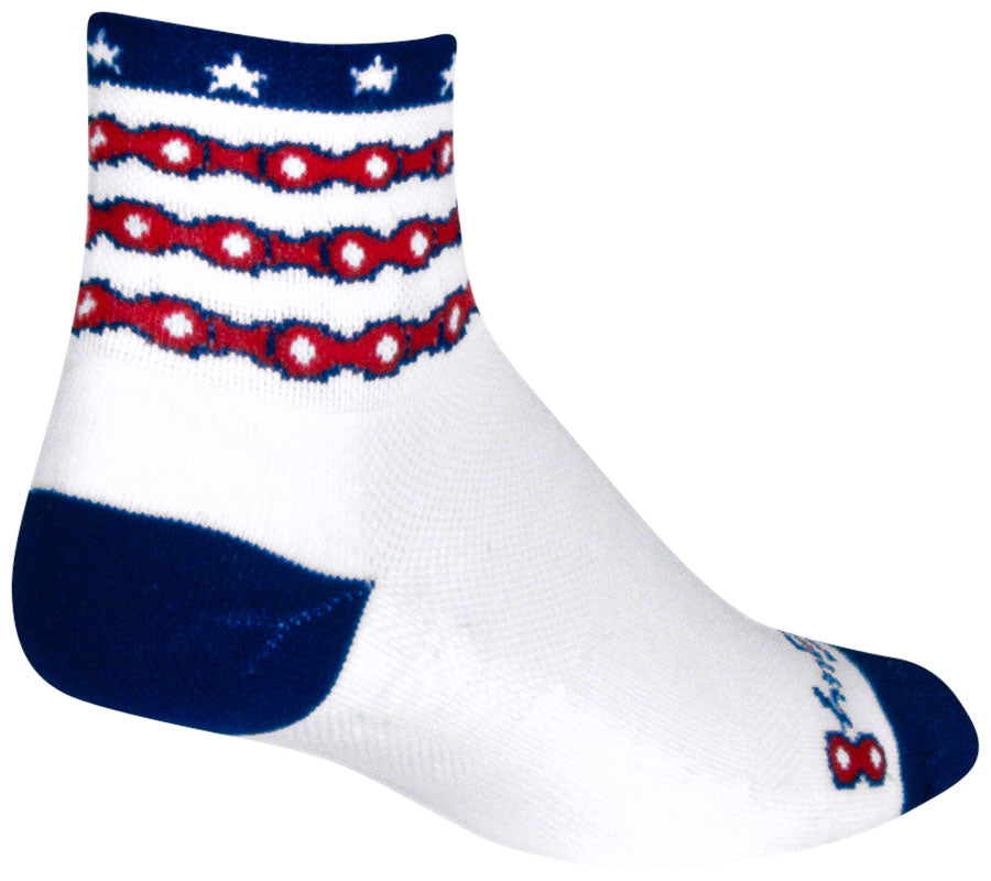 SockGuy Classic The Brave Socks - 3&quot; White Small/Medium