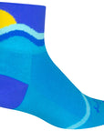 SockGuy Classic Waterworld Socks - 3" Blue Small/Medium - The Bike Hub