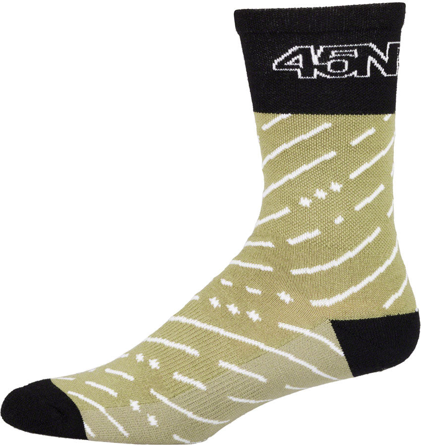 45NRTH Snow Band Midweight Wool Sock - Sage/Rosin Medium - The Bike Hub