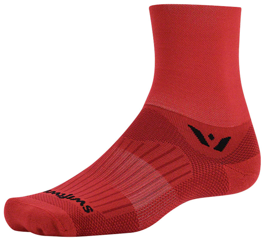 Swiftwick Aspire Four Socks - 4&quot; Red Large