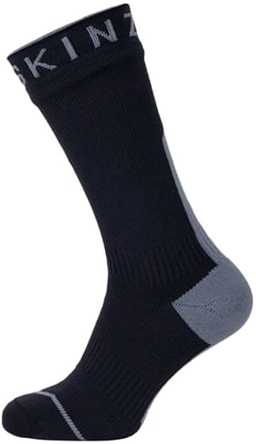 SealSkinz Briston Waterproof Mid Socks - Black/Gray Large