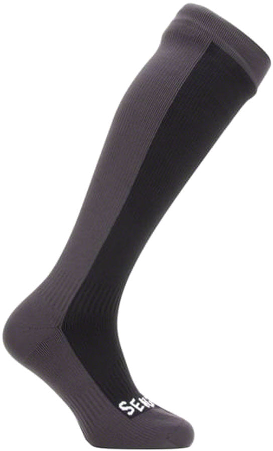 SealSkinz Worstead Waterproof Knee Socks - Black/Gray Medium