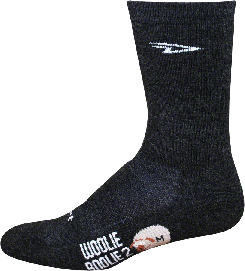 DeFeet Woolie Boolie 6&quot; D-Logo Socks 9.5-11.5 Charcoal