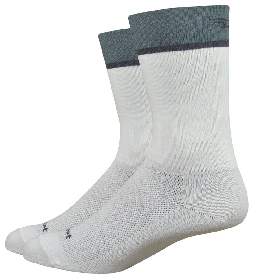 DeFeet Aireator Team Socks - 6 inch White/Graphite X-Large