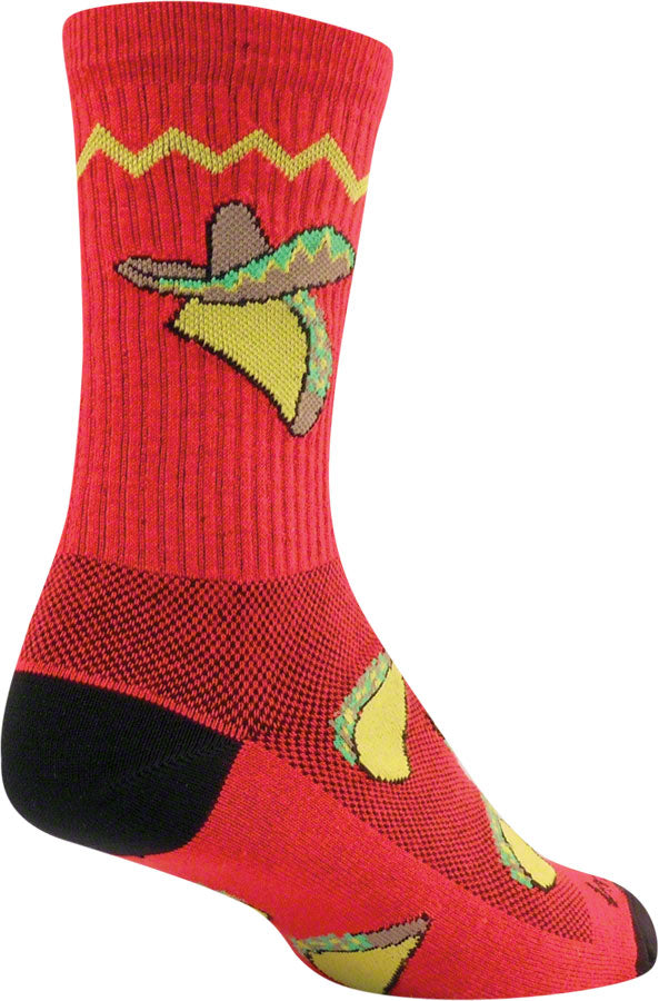 SockGuy Crew Taco Socks - 6 inch Red Large/X-Large