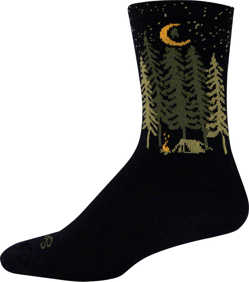 SockGuy Wool Camper Socks - 6&quot; Black Small/Medium
