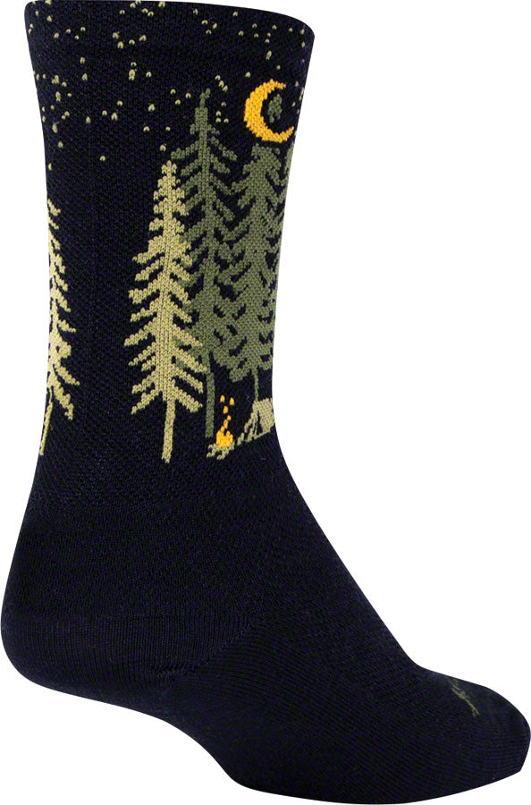 SockGuy Wool Camper Socks - 6&quot; Black Small/Medium