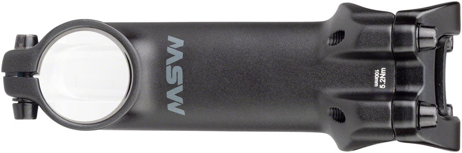 MSW 17 Stem - 100mm 31.8 Clamp +/-17 1 1/8&quot; Aluminum Black