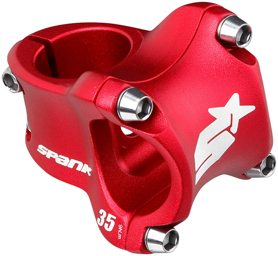 Spank Spike Race 2 Stem - 35mm 31.8 Clamp +/-0 1 1/8&quot; Aluminum Red