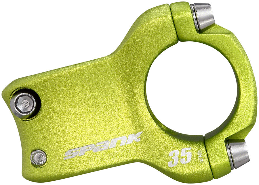 Spank Spike Race 2 Stem - 35mm 31.8 Clamp +/-0 1 1/8&quot; Aluminum Green