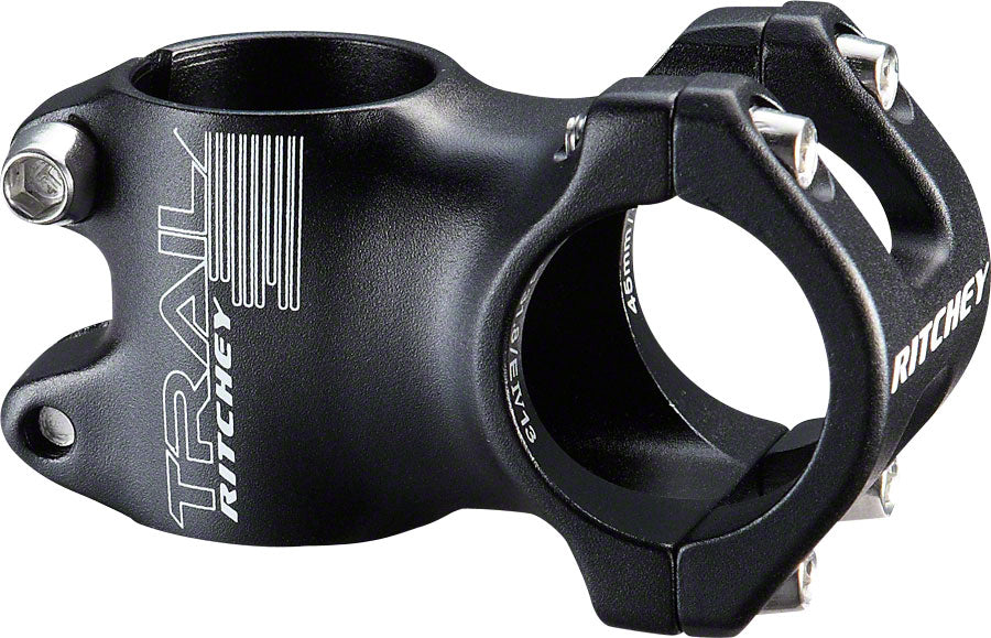 Ritchey Trail Stem - 80mm 31.8 Clamp +/-0 1 1/8" Alloy Black - The Bike Hub