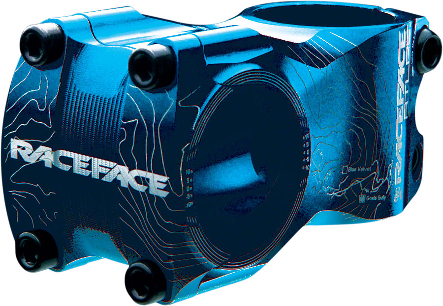 RaceFace Atlas Stem - 50mm 31.8 Clamp +/-0 1 1/8&quot; Aluminum Blue