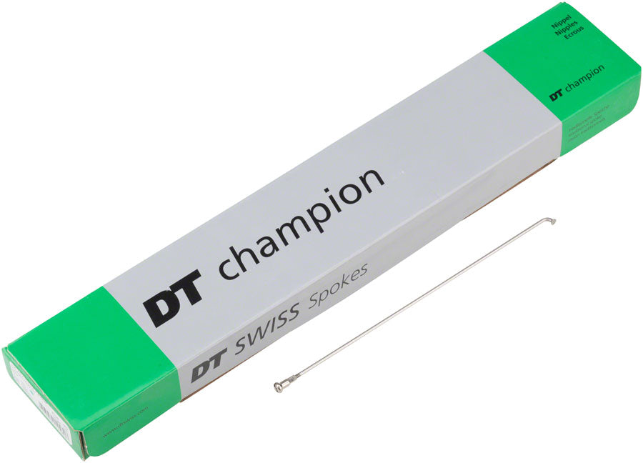 DT Swiss Champion Spoke: 2.0mm 284mm J-bend Silver Box of 100 - The Bike Hub