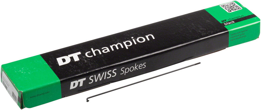 DT Swiss Champion Spoke: 2.0mm 294mm J-bend Black Box of 100