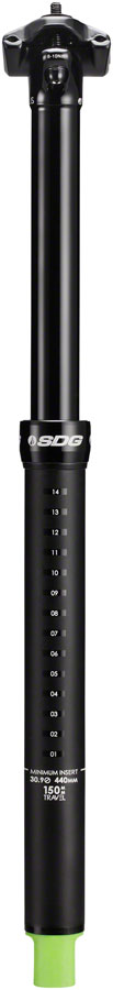 SDG Tellis Dropper Seatpost - 34.9mm 150mm Black