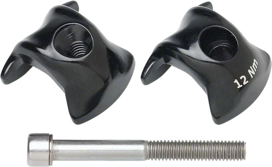 Ritchey WCS 1-Bolt Seatpost Saddle Rail Clamp - Outer Plates For Alloy Posts 7 x 9.6mm Rails BLK
