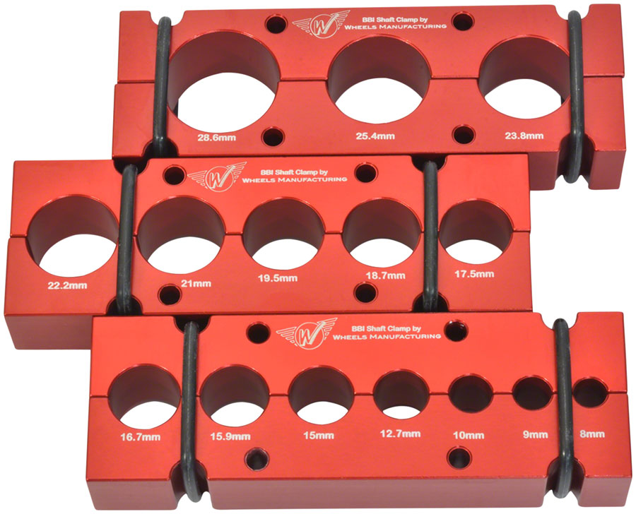 Wheels Manufacturing BBI Shaftclamp Set of 3 Red